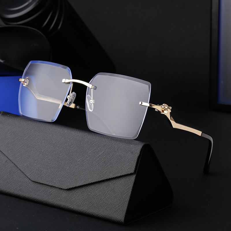 Streetwear Solid Color Pc Square Frameless Men's Sunglasses