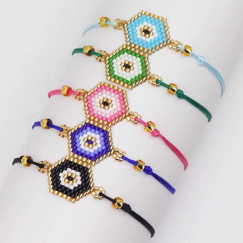 Einfacher Stil Pendeln Geometrisch Glas Handgemacht Paar Armbänder