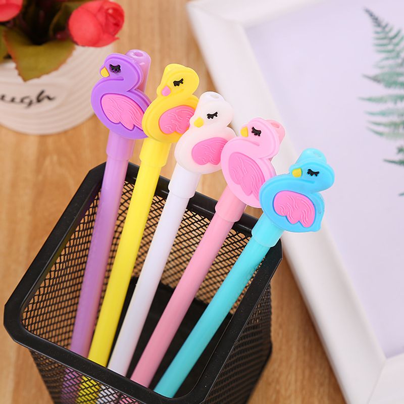 1 Piece Swan Class Learning Plastic Cute Gel Pen