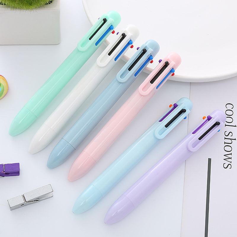 1 Piece Solid Color Class Learning Daily Plastic Cute Ballpoint Pen