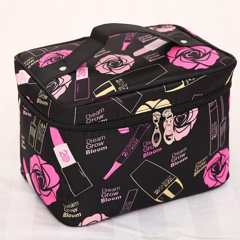 Basic Color Block Polyester Square Makeup Bags