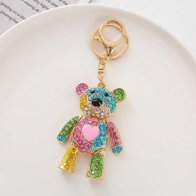 Cute Bear Alloy Unisex Bag Pendant Keychain