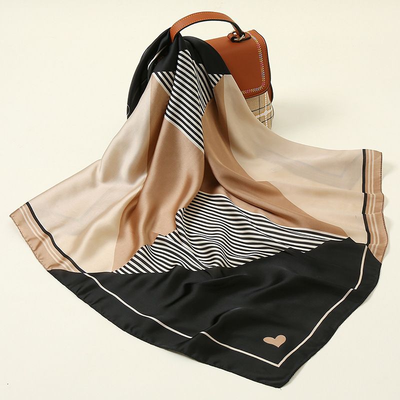 Women's Simple Style Classic Style Color Block Polyester Printing Silk Scarf