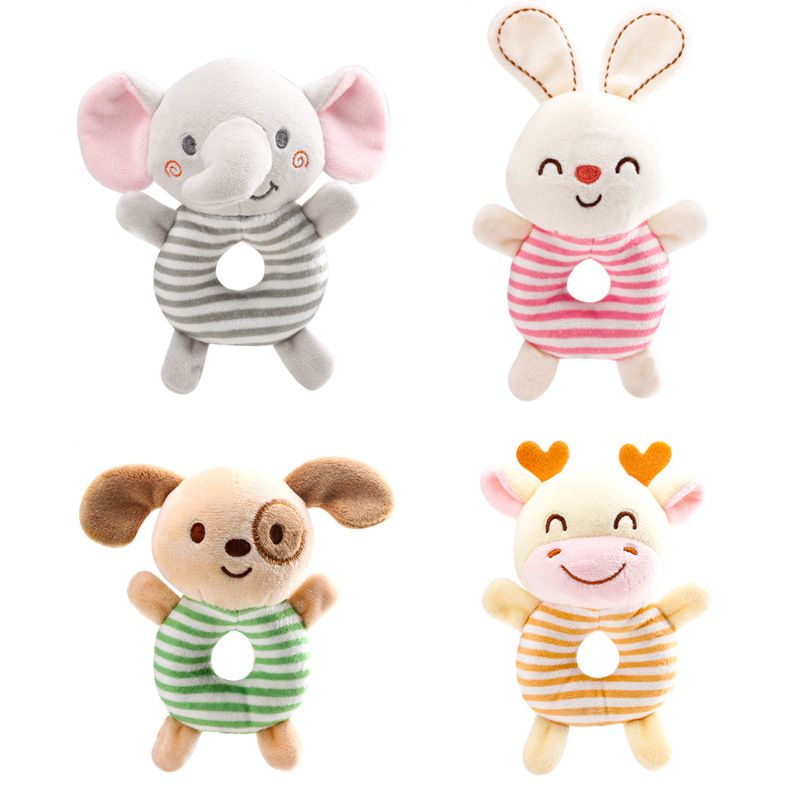 Rattle Bed Bell Animal Plush Toys