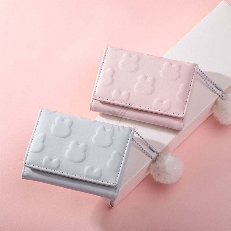 Women's Solid Color Pu Leather Hidden Buckle Wallets