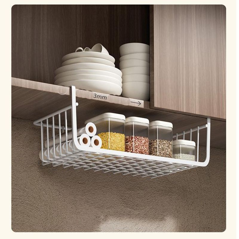 Casual Solid Color Iron Hollow Out Kitchen Racks