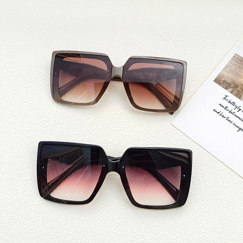 Modern Style Solid Color Pc Resin Square Full Frame Women's Sunglasses