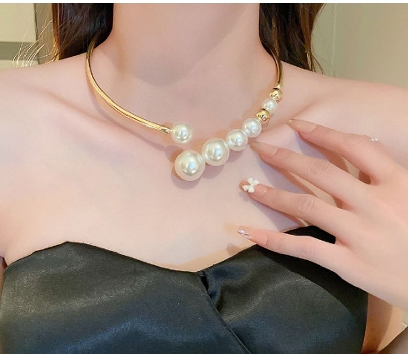 Wholesale Lady Pearl Copper Plating Artificial Pearls Choker