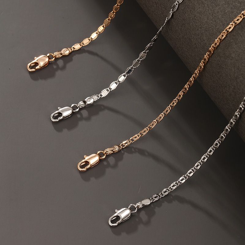 Xuping Simple Style Geometric 18k Gold Plated White Gold Plated Alloy Copper Alloy Wholesale Necklace
