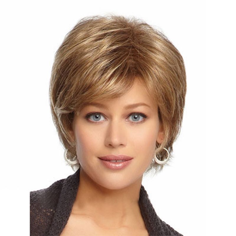 Women's Simple Style Casual Party Street High Temperature Wire Side Fringe Short Straight Hair Wigs