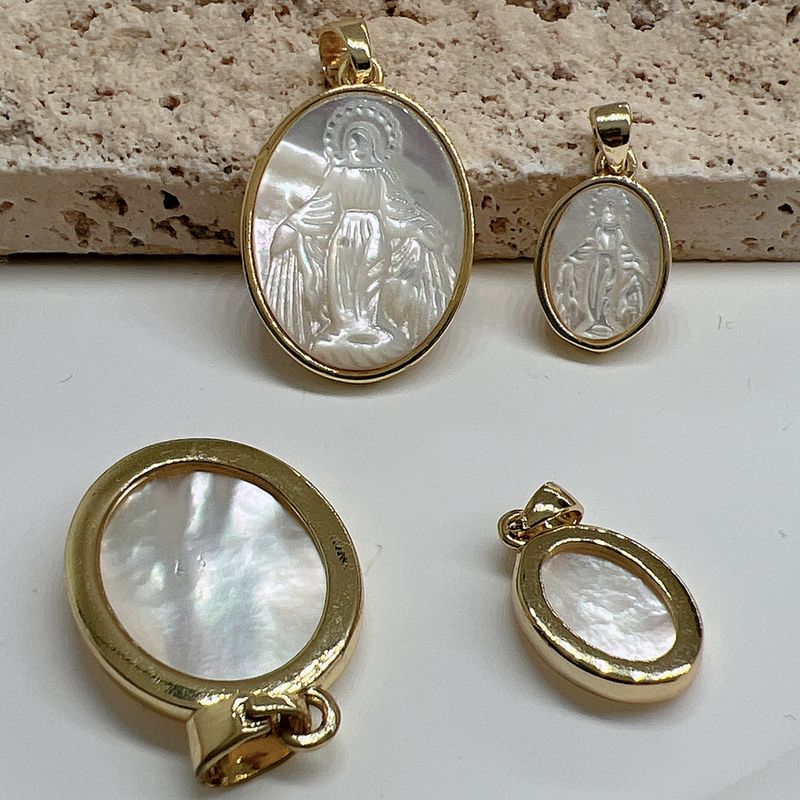 Simple Style Oval Shell Plating Jewelry Accessories
