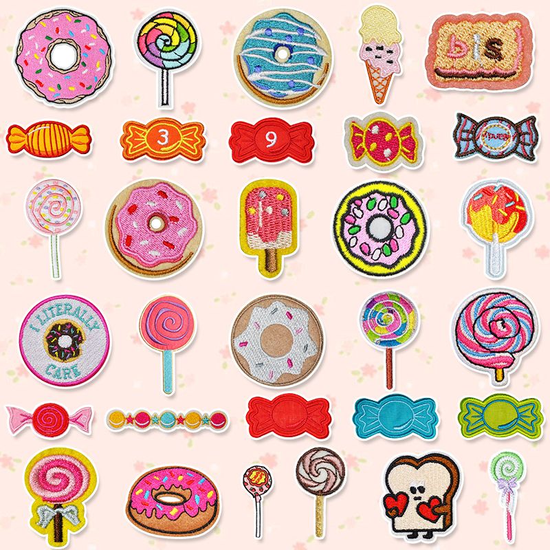Casual Vacation Toast Popsicle Bite A Cookie Nonwoven Cloth Sticker
