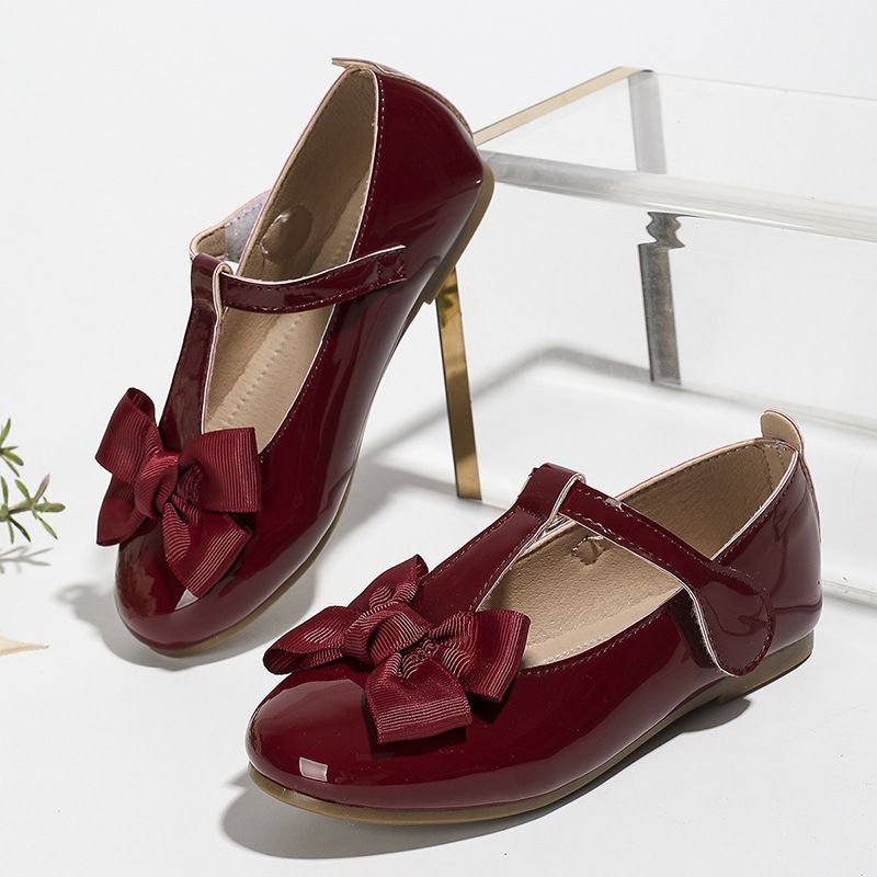 Mädchen Vintage-stil Einfarbig Schleife Runder Zeh Lässige Schuhe