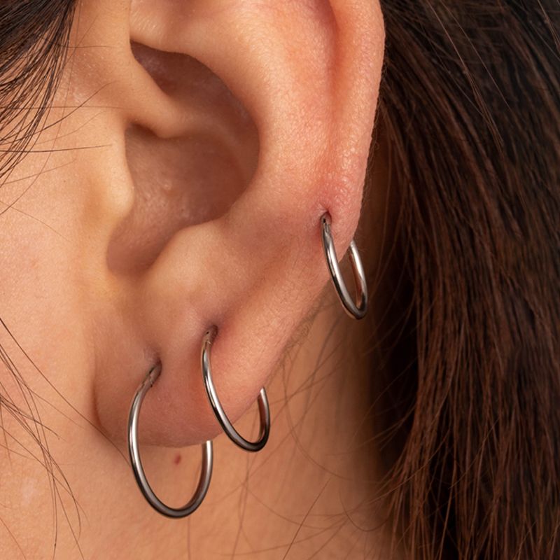 1 Piece Simple Style Round 316 Stainless Steel  Earrings