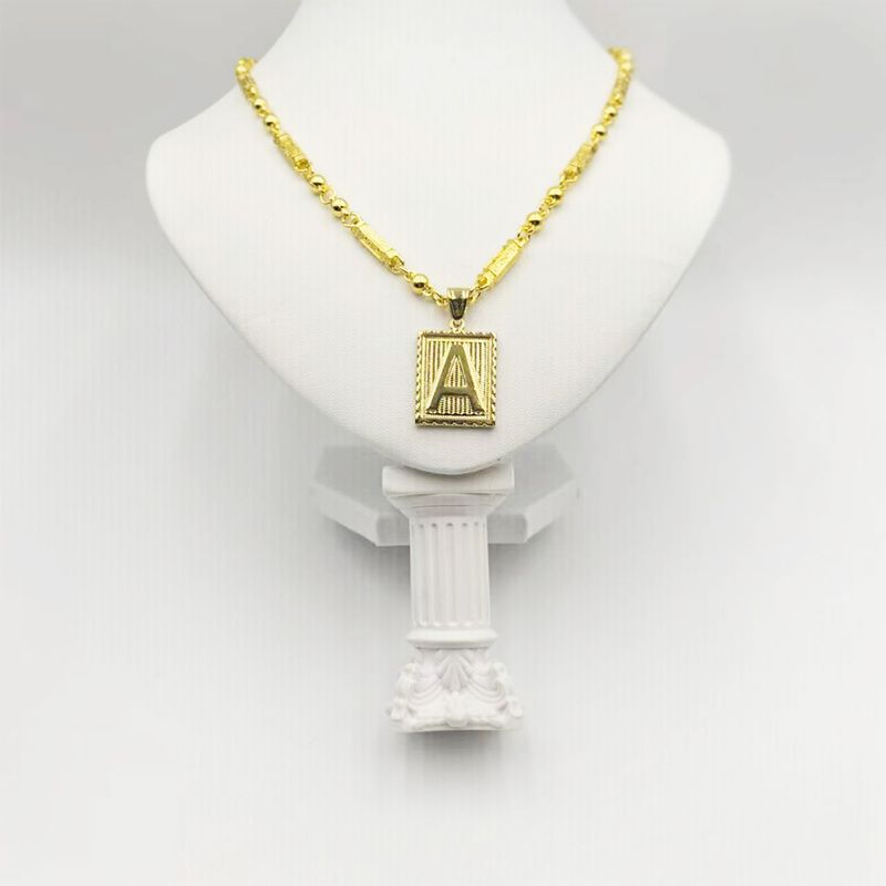 Simple Style Letter Star Titanium Alloy Women's Pendant Necklace