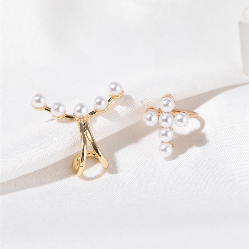 1 Piece Simple Style Cross Plating Alloy Ear Studs