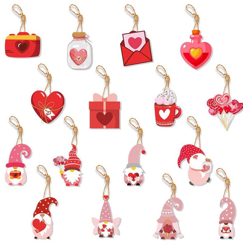 Valentine's Day Cute Heart Shape Paper Party Festival Hanging Ornaments