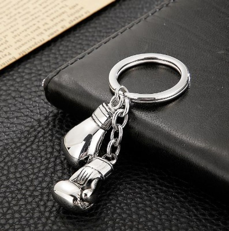 Simple Style Boxing Gloves Stainless Steel Bag Pendant Keychain