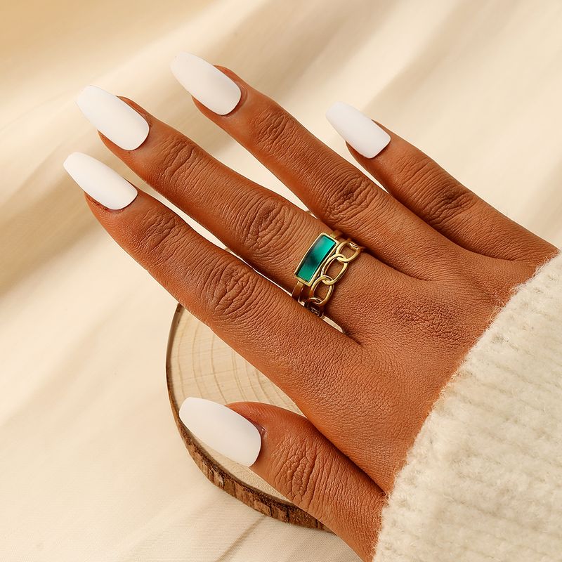 Ig Style Geometric Stainless Steel Plating Open Rings