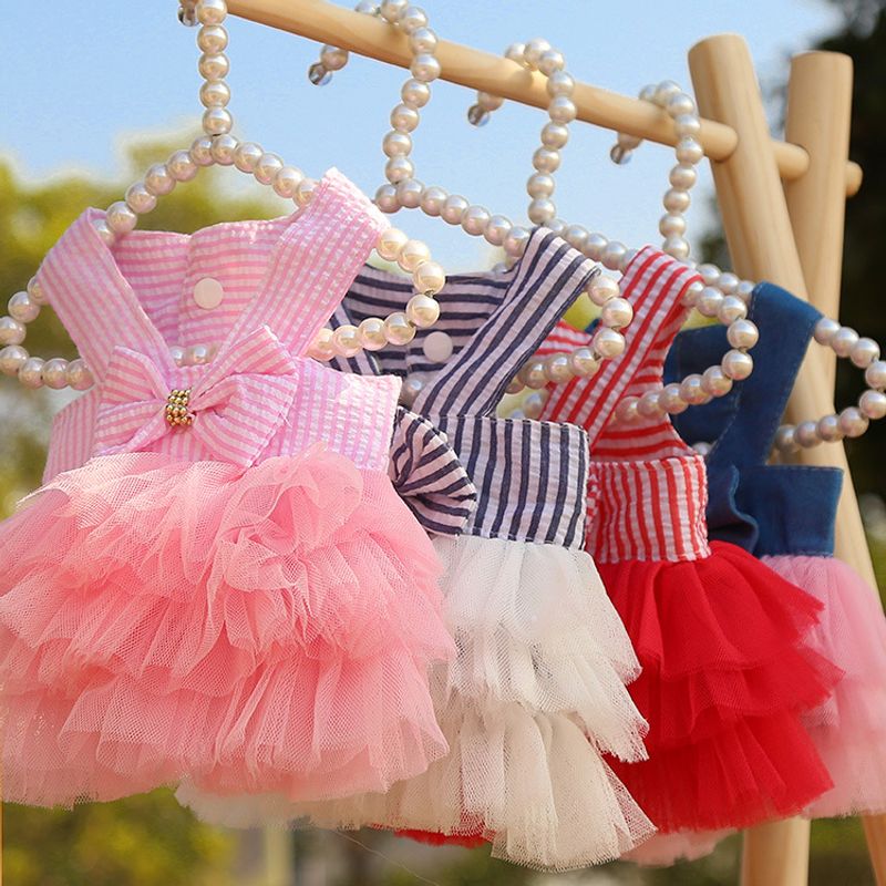 Princess Cute Polyester Bow Knot Pet Clothing