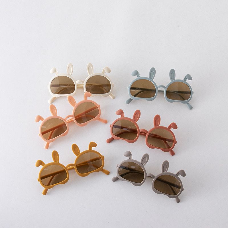 Mignon Sucré Oreilles De Lapin Pc Miroir De Forme Spéciale Plein Cadre Enfants Lunettes De Soleil