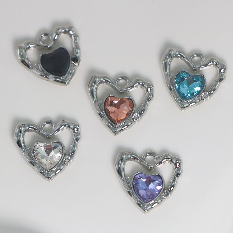 1 Piece Simple Style Heart Shape Alloy Plating Inlay Jewelry Accessories