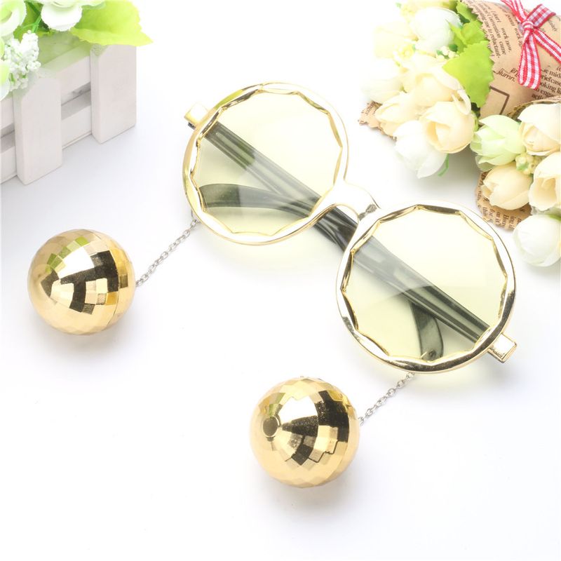 Funny Solid Color Ac Round Frame Full Frame Women's Sunglasses