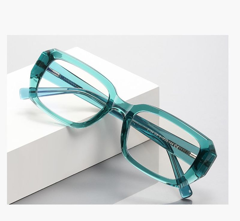 Klassischer Stil Einfarbig Pc Quadrat Vollbild Optische Gläser