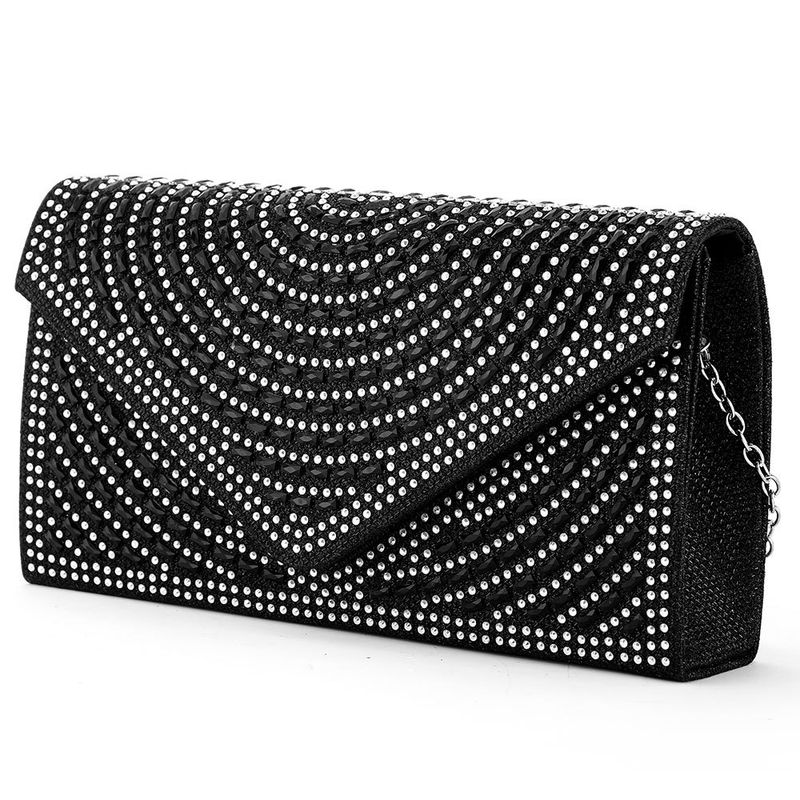 Women's Medium Polyester Solid Color Basic Square Flip Cover Evening Bag