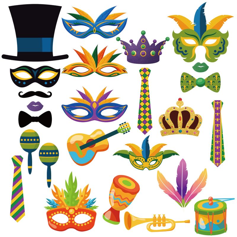 Mardi Gras Funny Mask Paper Party Festival Decorative Props