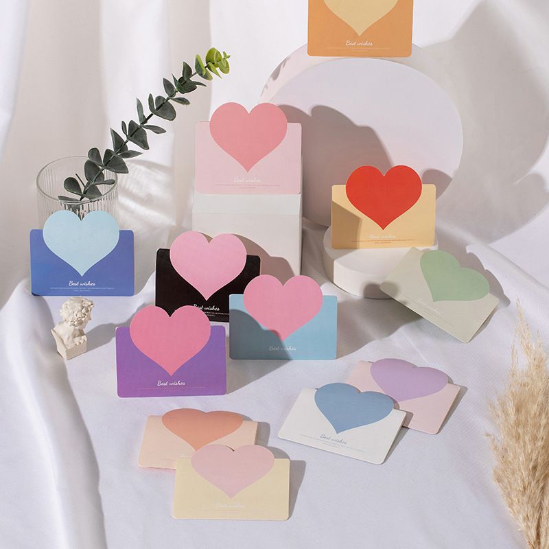 Sweet Heart Shape Paper Holiday Daily Card