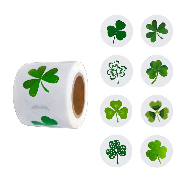 Color Block Festival St. Patrick Copper Plate Sticker Classic Style Commute Adhesive Tape