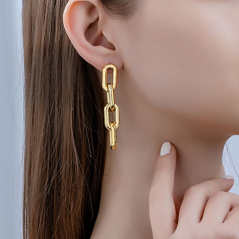 1 Pair Simple Style Solid Color Plastic Drop Earrings
