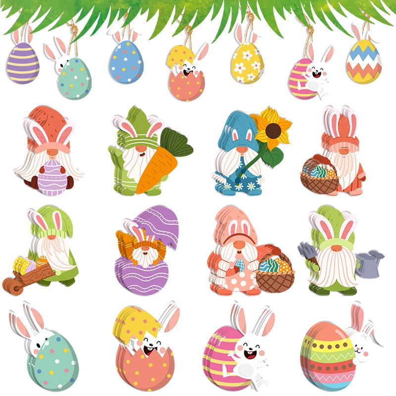 Easter Cartoon Style Animal Paper Party Festival Decorative Props