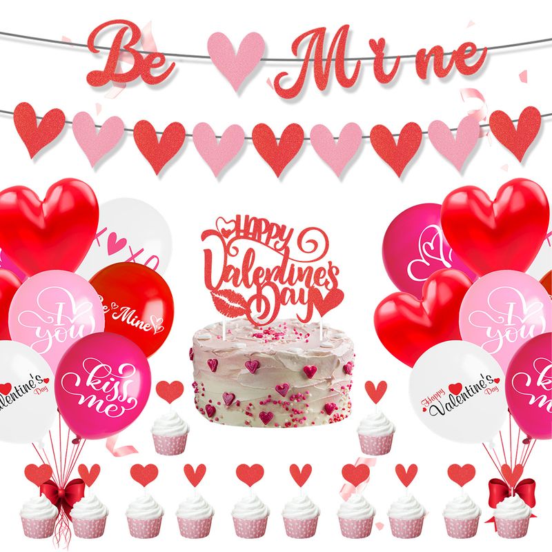 Valentine's Day Cartoon Style Sweet Letter Heart Shape Paper Party Festival Decorative Props
