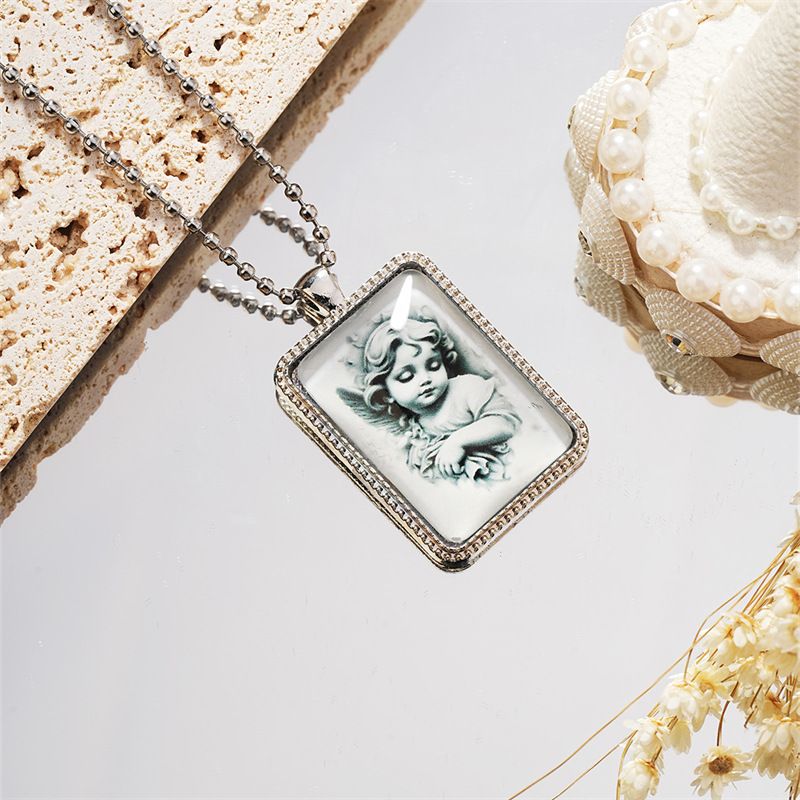 Classic Style Angel Metal Unisex Necklace