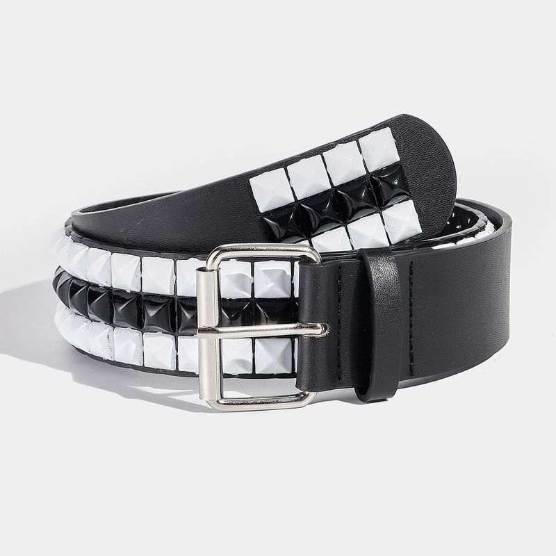 Classic Style Solid Color Pu Leather Unisex Leather Belts