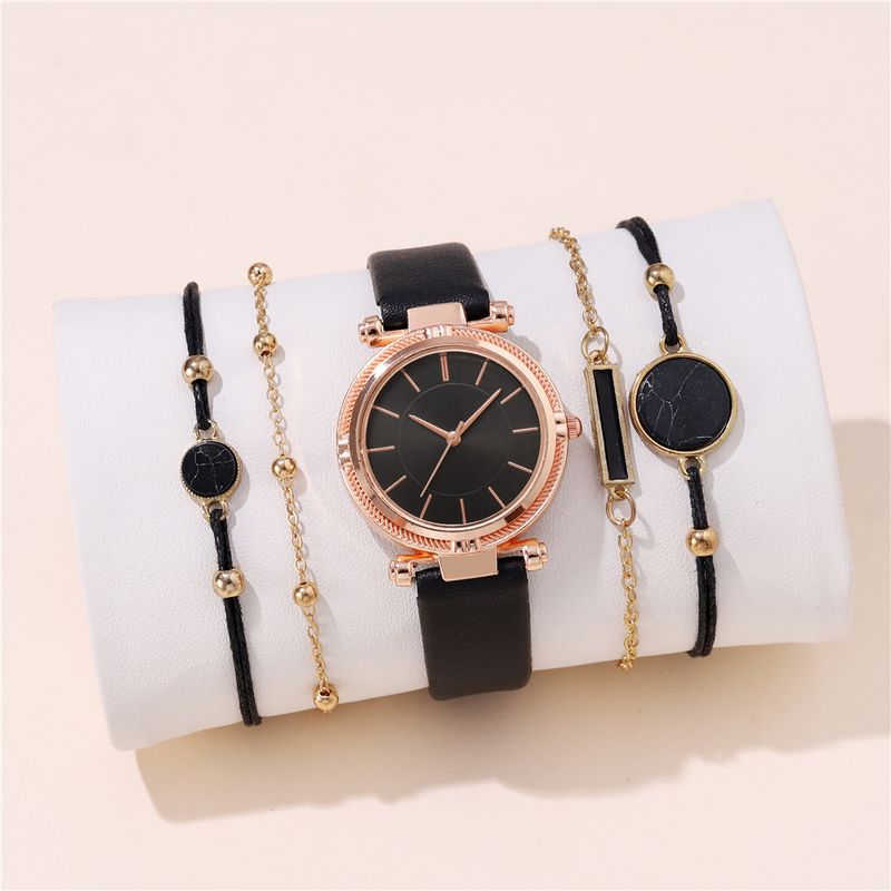 Elegant Simple Style Geometric Buckle Quartz Women's Watches