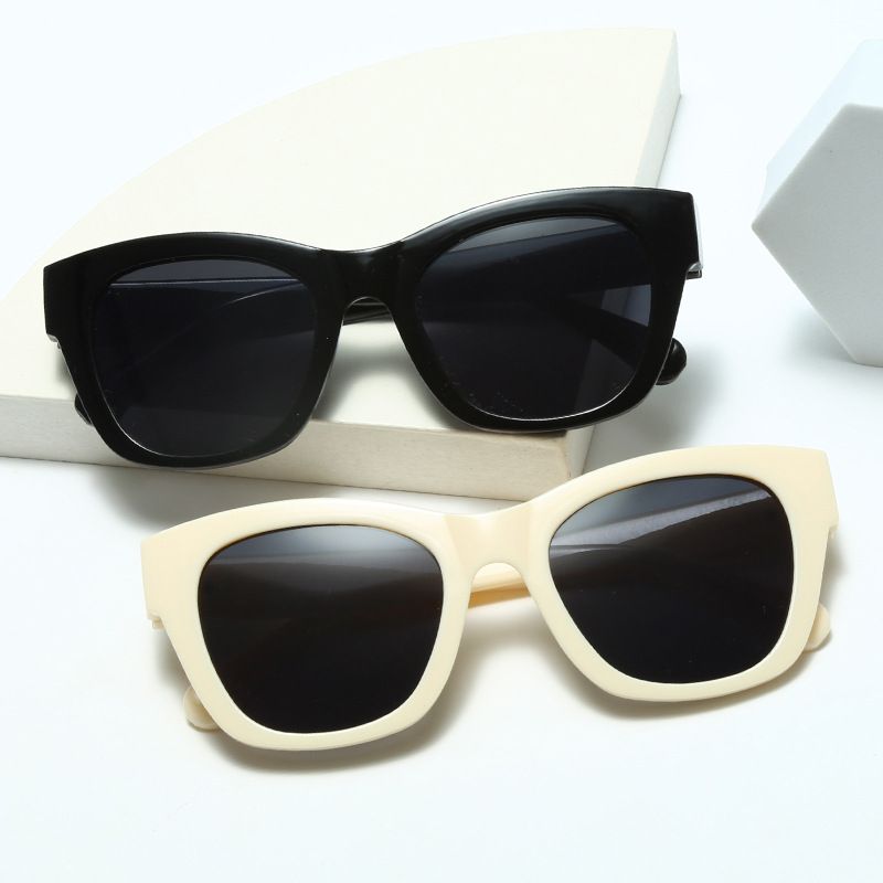 Streetwear Solid Color Ac Square Full Frame Women's Sunglasses