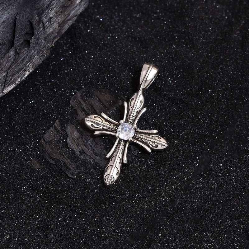 Simple Style Cross Copper Pendant Necklace