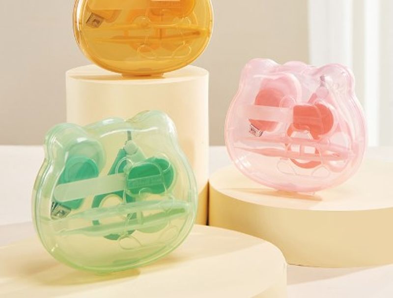 Cute Bear Plastic Nail Scissor Set Baby Accessories