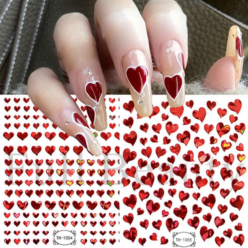 Valentine's Day Simple Style Heart Shape Pet Nail Decoration Accessories 1 Piece