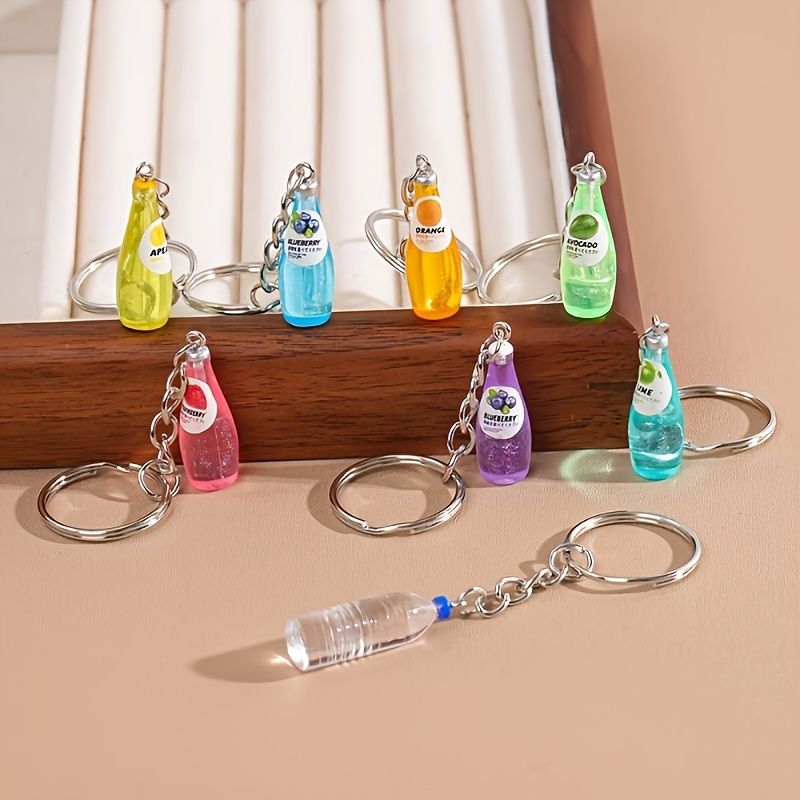 Cute Bottle Resin Keychain