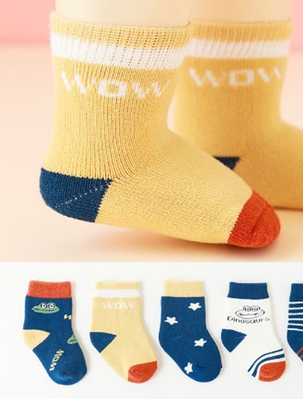 Children Unisex Cute Stripe Cotton Ankle Socks 1 Piece