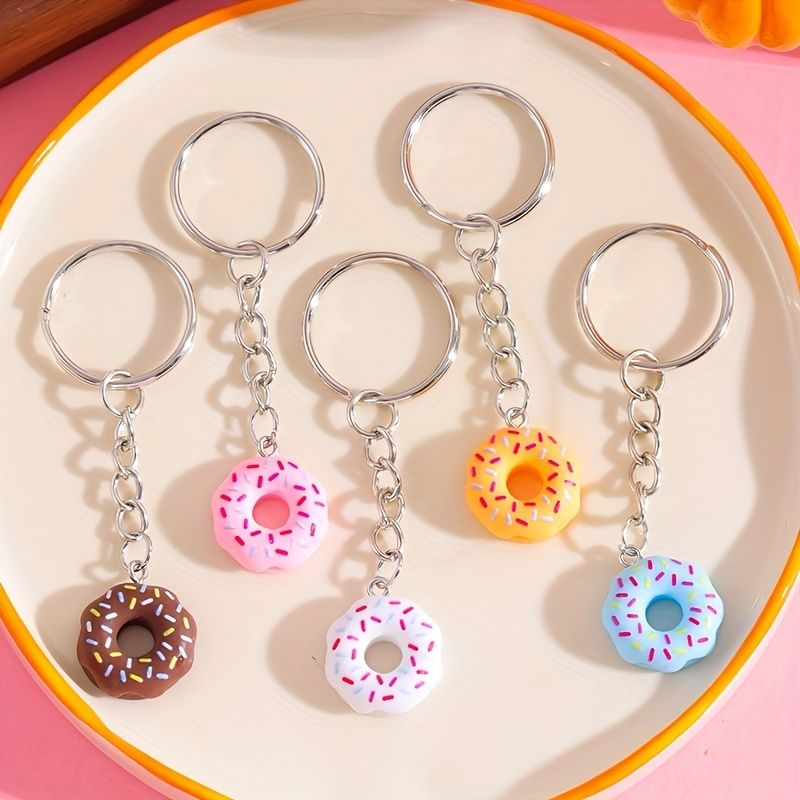 Cute Donuts Resin Keychain
