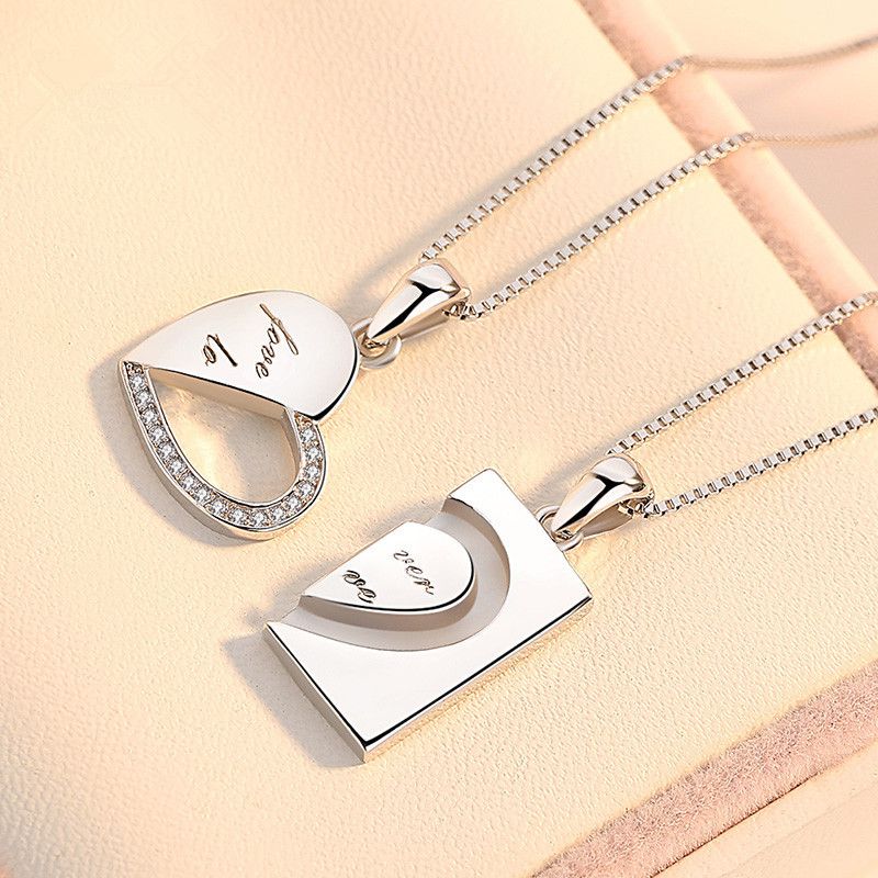 Wholesale Simple Style Heart Shape Copper Plating Zircon Pendant Necklace