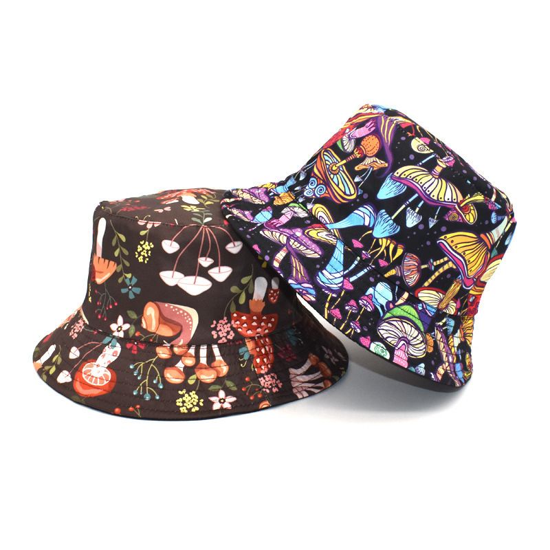 Unisex Casual Hip-hop Mushroom Wide Eaves Bucket Hat