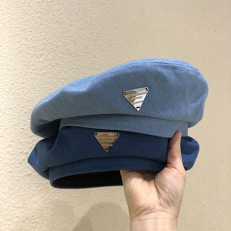 Unisex Sweet Simple Style Geometric Eaveless Beret Hat