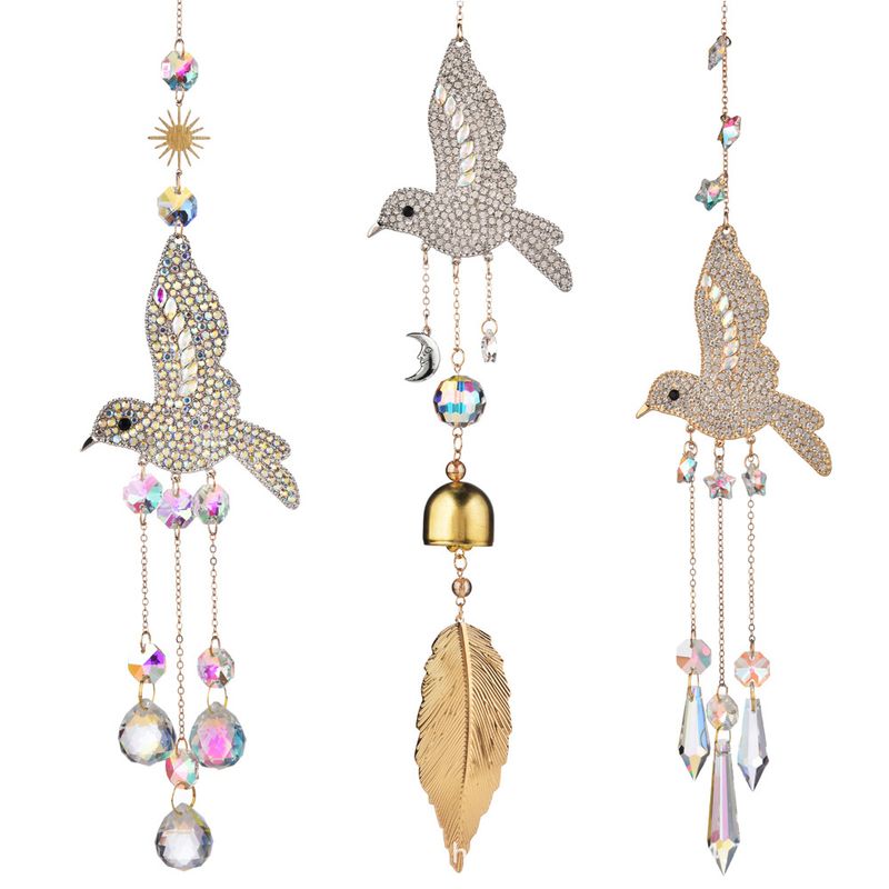 Vintage Style Pastoral Bird Artificial Crystal Wind Chime