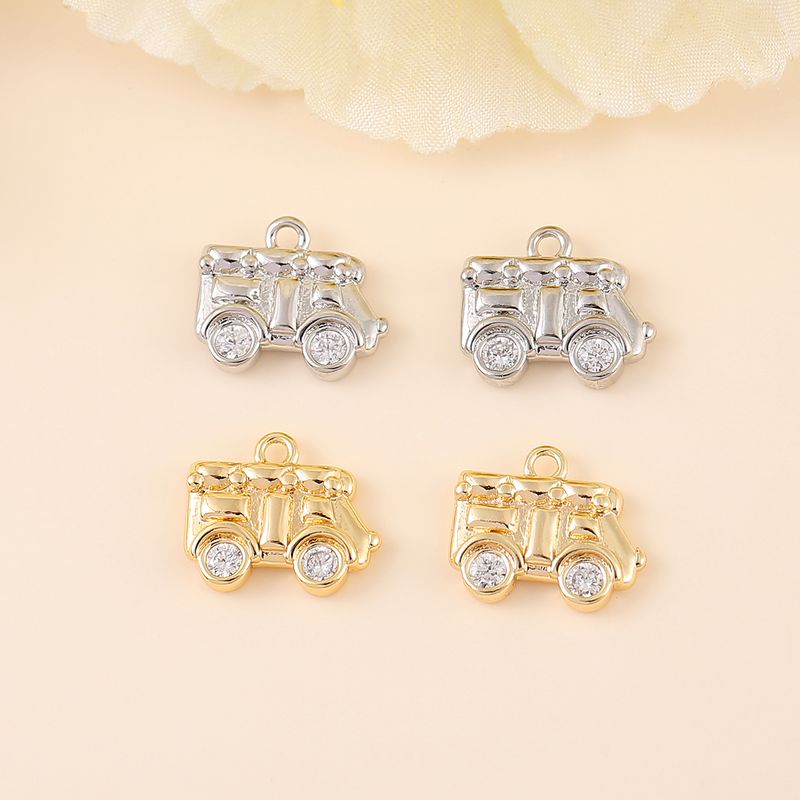 1 Piece Cartoon Style Simple Style Car Copper Plating Inlay Jewelry Accessories